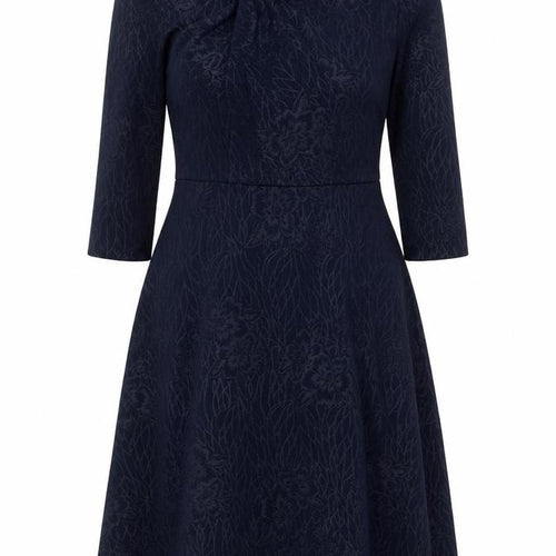Kaliko Black Long Sleeve Dress, Size 10, Floral, Elegant