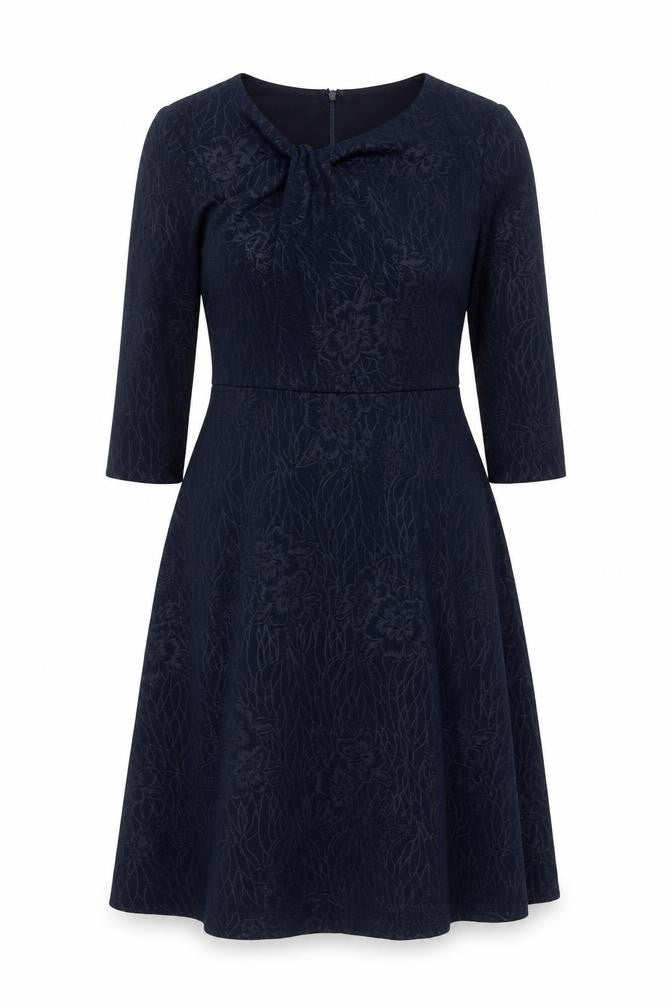 Kaliko Black Long Sleeve Dress, Size 10, Floral, Elegant
