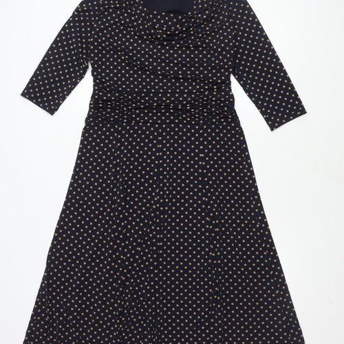 Heather Valley Women's Blue Polka Dot Dress 12