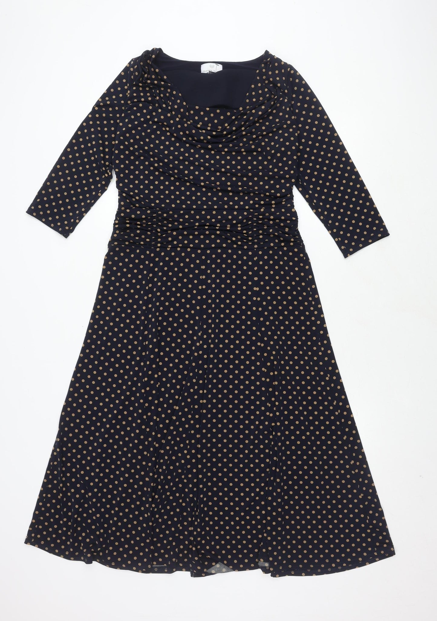 Heather Valley Women's Blue Polka Dot Dress 12