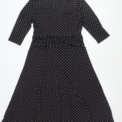 Heather Valley Women's Blue Polka Dot Dress 12