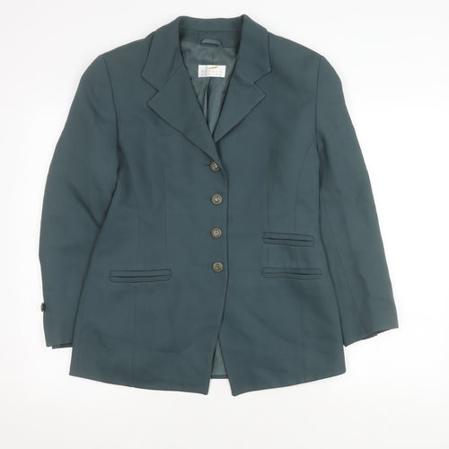 Precis Petite Women's Green Blazer Size 12 Lined Elegant