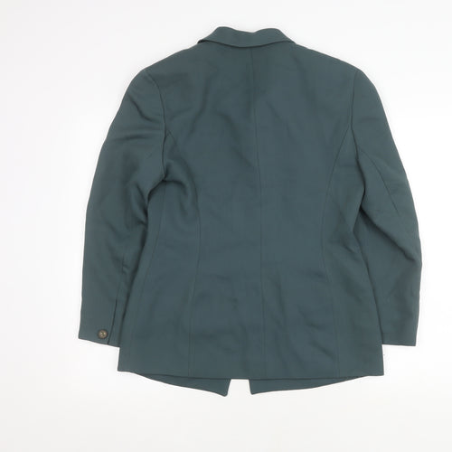 Precis Petite Women's Green Blazer Size 12 Lined Elegant