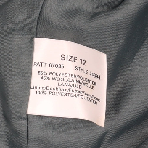 Precis Petite Women's Green Blazer Size 12 Lined Elegant