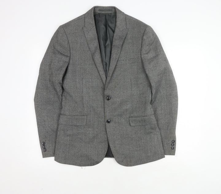 Marks and Spencer Grey Men's Blazer, Size 38 Regular Fit
