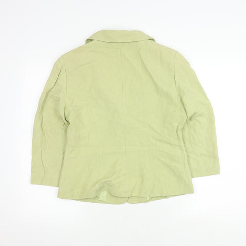 Kaliko Women's Green Blazer, Size 12, Shawl Collar
