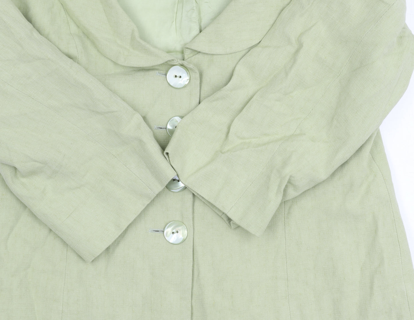 Kaliko Women's Green Blazer, Size 12, Shawl Collar