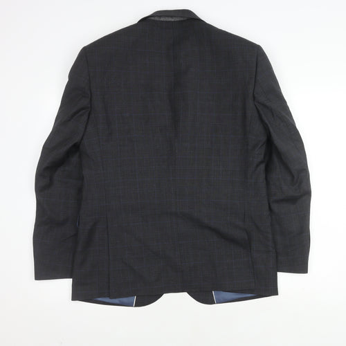John Lewis Men's Grey Check Blazer, 40S, Elegant Style