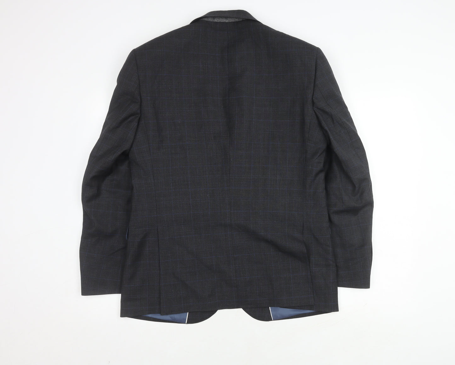 John Lewis Men's Grey Check Blazer, 40S, Elegant Style