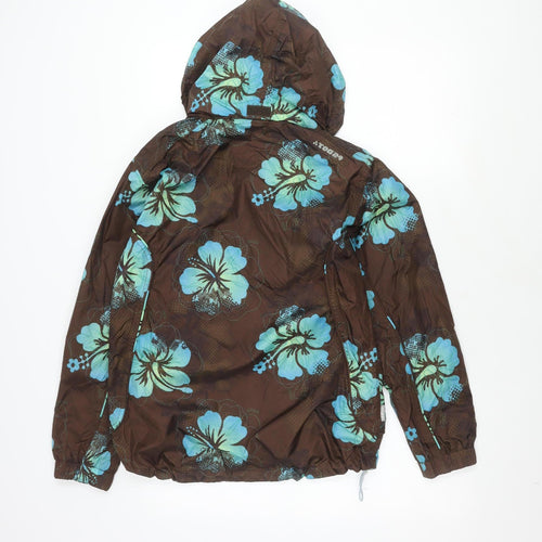 TOG24 Women's Brown Floral Rain Coat Size 12