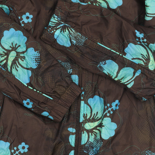 TOG24 Women's Brown Floral Rain Coat Size 12