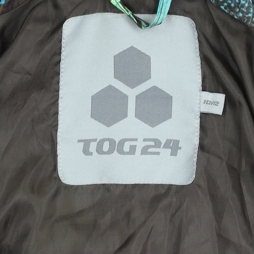 TOG24 Women's Brown Floral Rain Coat Size 12