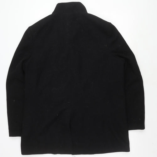 Debenhams Men's Black Wool Blend Coat Size 44