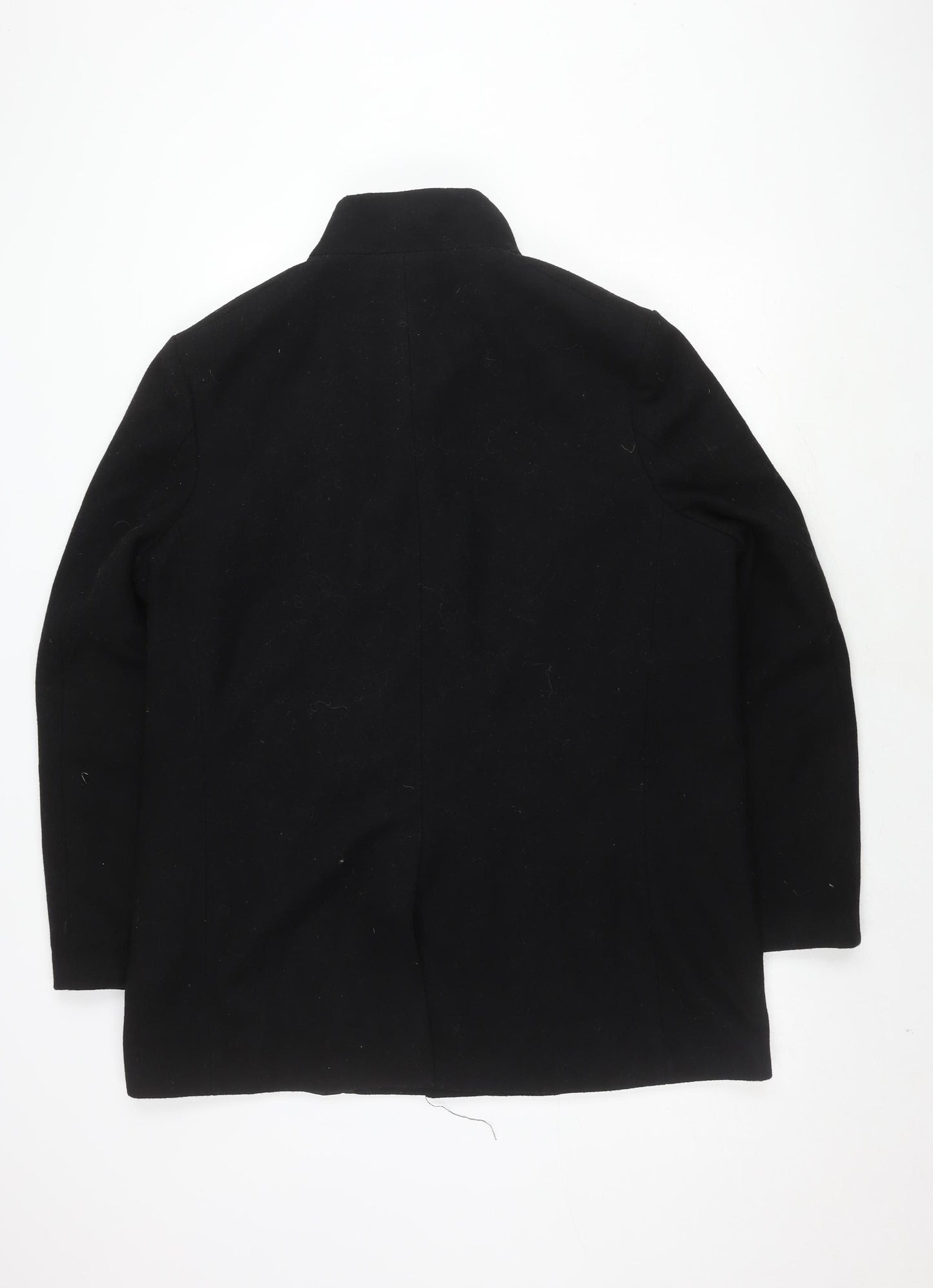 Debenhams Men's Black Wool Blend Coat Size 44