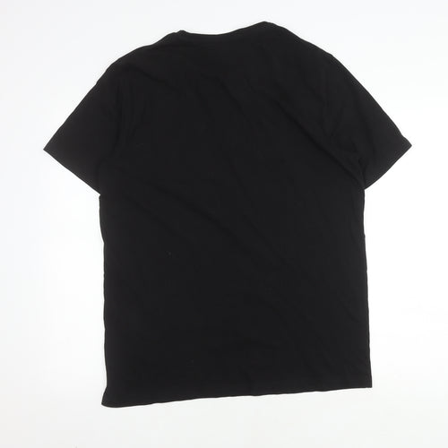 Puma Men's Black Graphic Sports T-Shirt, Size L