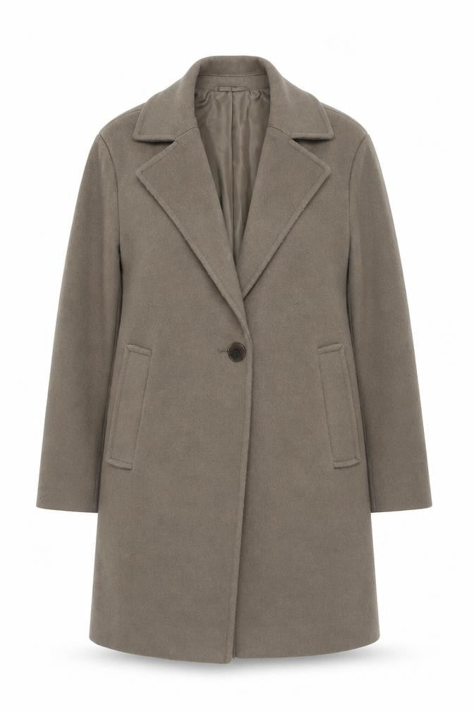 Front view of Marks & Spencer Women's Grey Coat, size 8