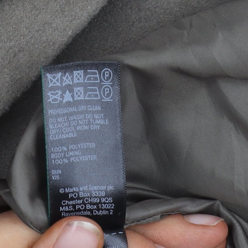 Marks and Spencer Women's Grey Coat Size 8