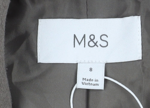 Marks and Spencer Women's Grey Coat Size 8