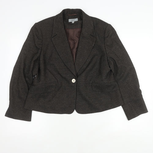 Marks and Spencer Women's Petite Blazer, Size 16, Brown