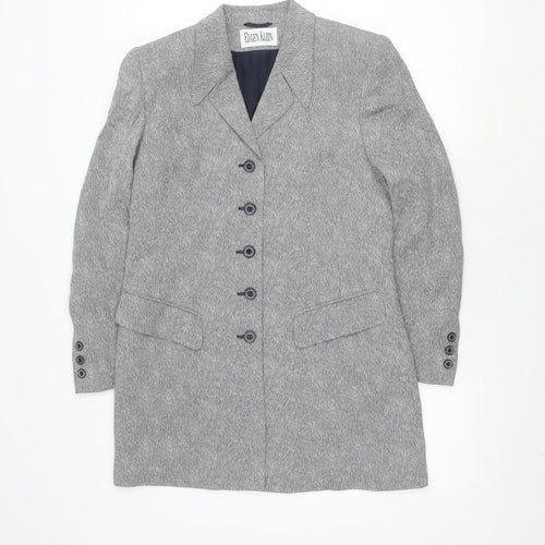 Eugen Klein Women's Grey Herringbone Blazer, Size 8