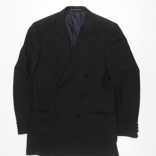 Marks and Spencer Men's Black Blazer, Size 38L Vintage