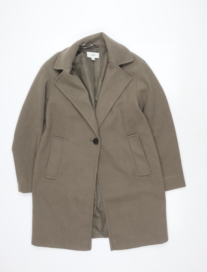 Marks and Spencer Grey Coat - Women's Size 10