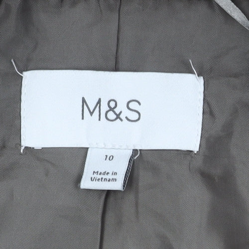 Marks and Spencer Grey Coat - Women's Size 10