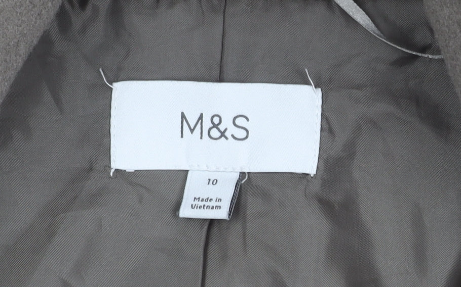 Marks and Spencer Grey Coat - Women's Size 10