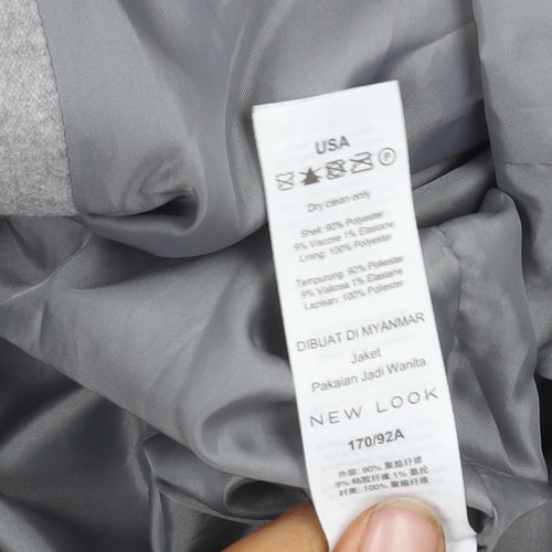 New Look Women's Grey Jacket, Size 12, Autumn/Winter Essential