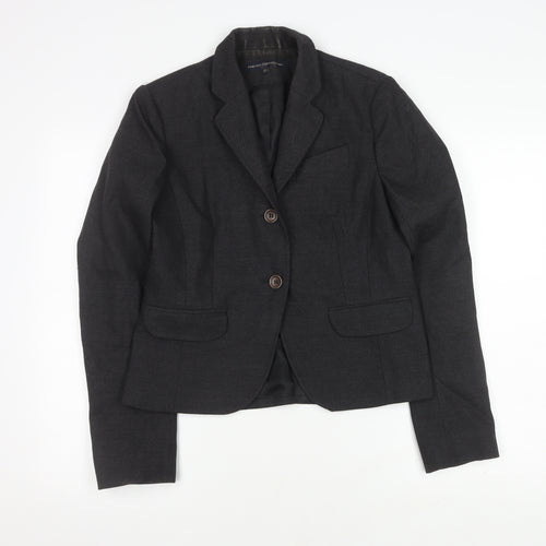 French Connection Women's Black Blazer Size 12 Classic Wool
