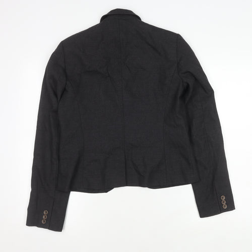 French Connection Women's Black Blazer Size 12 Classic Wool