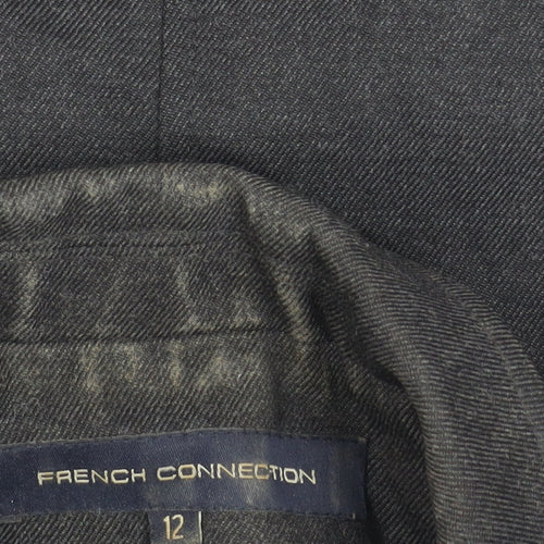 French Connection Women's Black Blazer Size 12 Classic Wool
