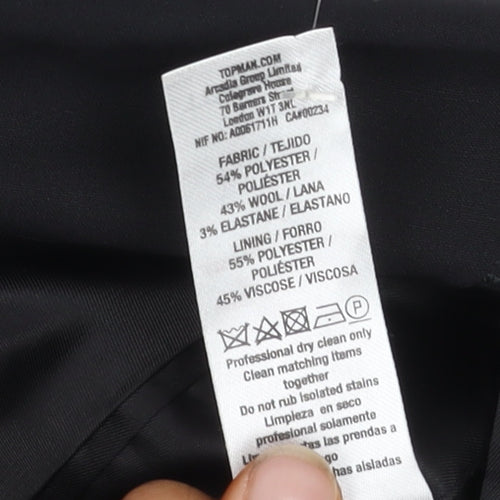 Topman Men's Black Blazer Jacket 40