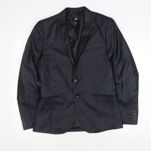 H&M Men's Slim Fit Blue Blazer, Size 36R
