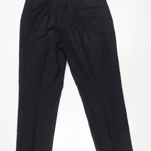 John Lewis Men's Black Wool Trousers - Size 34