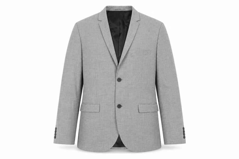 Front view of H&M Men's Grey Blazer 44R Regular Fit Jacket