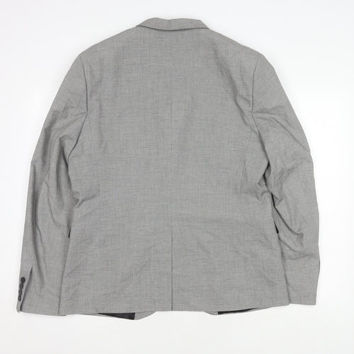 H&M Men's Grey Blazer 44R Regular Fit Jacket
