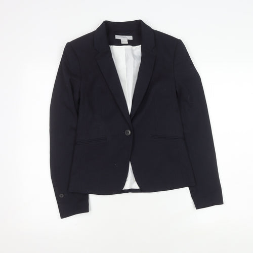 H&M Women's Black Suit Jacket Size 6 Regular Fit