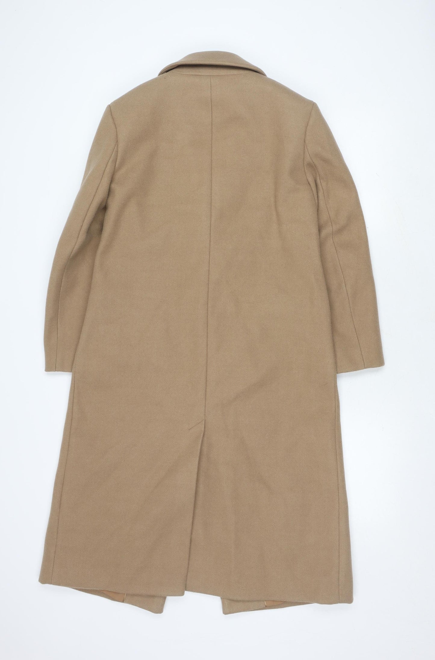 Marks and Spencer Women's Beige Wool Overcoat Size 16