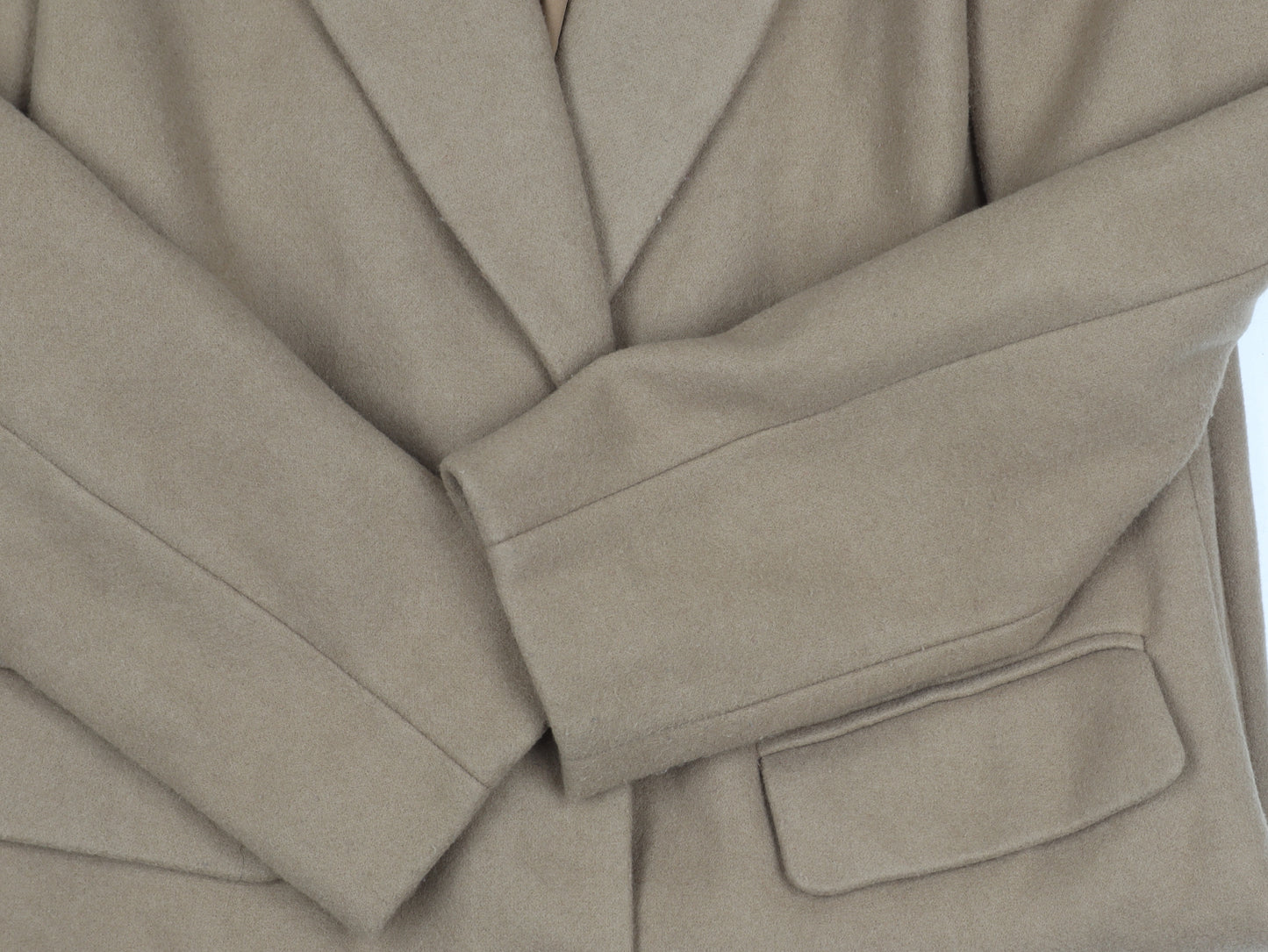 Marks and Spencer Women's Beige Wool Overcoat Size 16