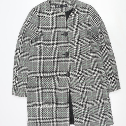 Zara Women's Mid-Length Check Blazer, Size S