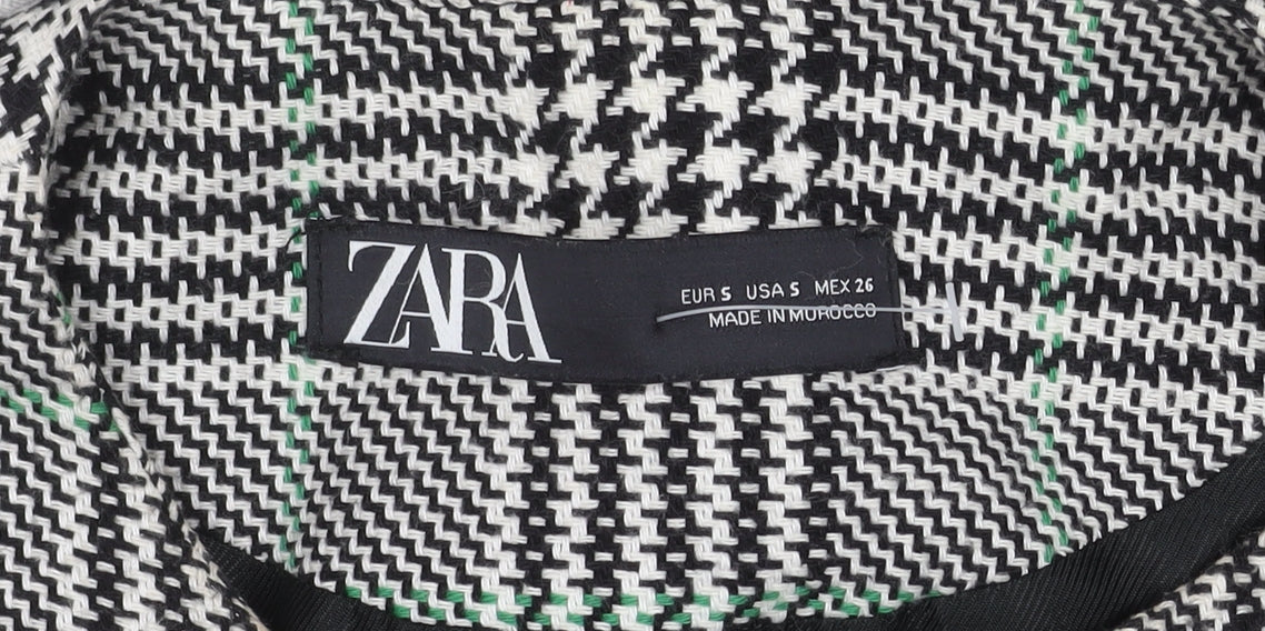 Zara Women's Mid-Length Check Blazer, Size S