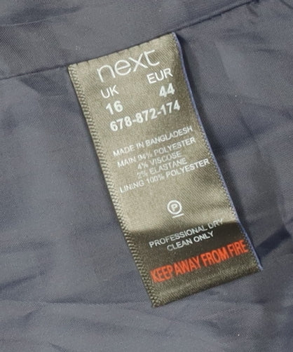 Next Women's Black Zip Casual Jacket Size 16