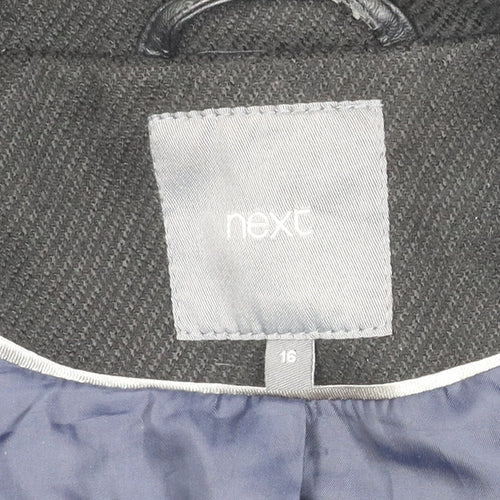 Next Women's Black Zip Casual Jacket Size 16