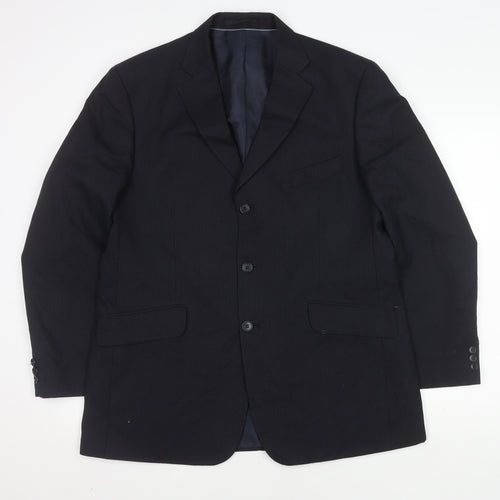 Marks & Spencer Men's Blue Striped Suit Jacket 42R