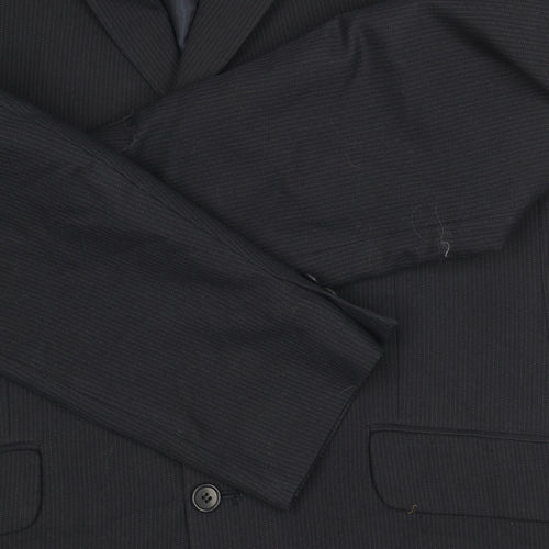Marks & Spencer Men's Blue Striped Suit Jacket 42R