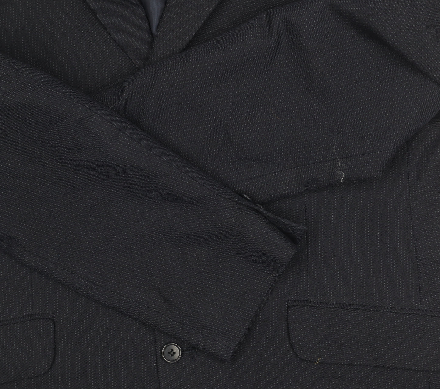 Marks & Spencer Men's Blue Striped Suit Jacket 42R