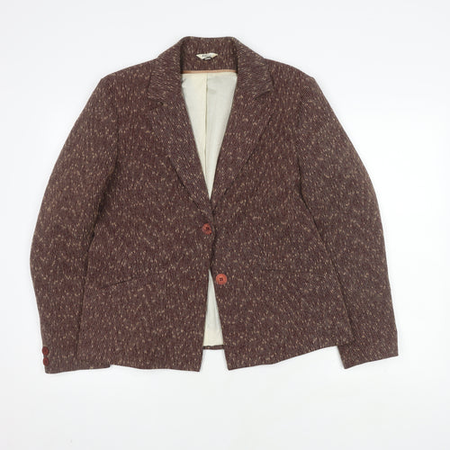 Klass Women's Brown Flecked Blazer, Size 16, Two-Button