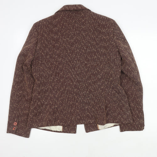Klass Women's Brown Flecked Blazer, Size 16, Two-Button