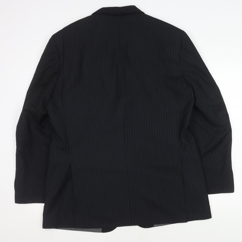 Marks and Spencer Men's Blue Striped Blazer Size 42R